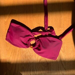 Raspberry Strapless Swimsuit